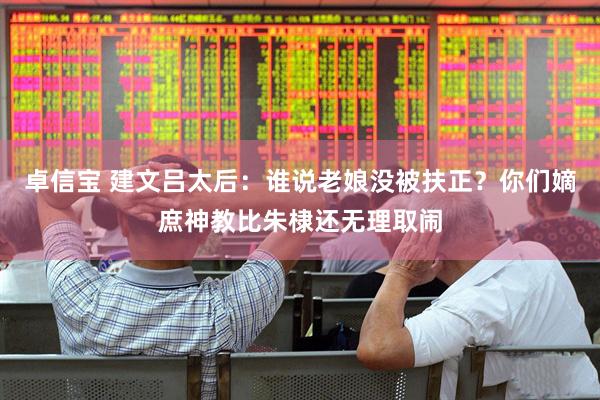 卓信宝 建文吕太后：谁说老娘没被扶正？你们嫡庶神教比朱棣还无理取闹